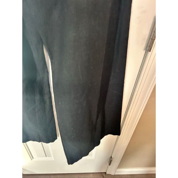 Abercrombie & Fitch black sz M linen wide leg pants w stretchy back linen & cott - Picture 6 of 7